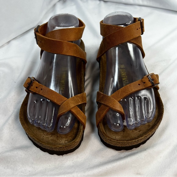 Birkenstock Yara Brown Leather Sandals Shoes Sz 36 / US 5.5 - 6 - Picture 3 of 11